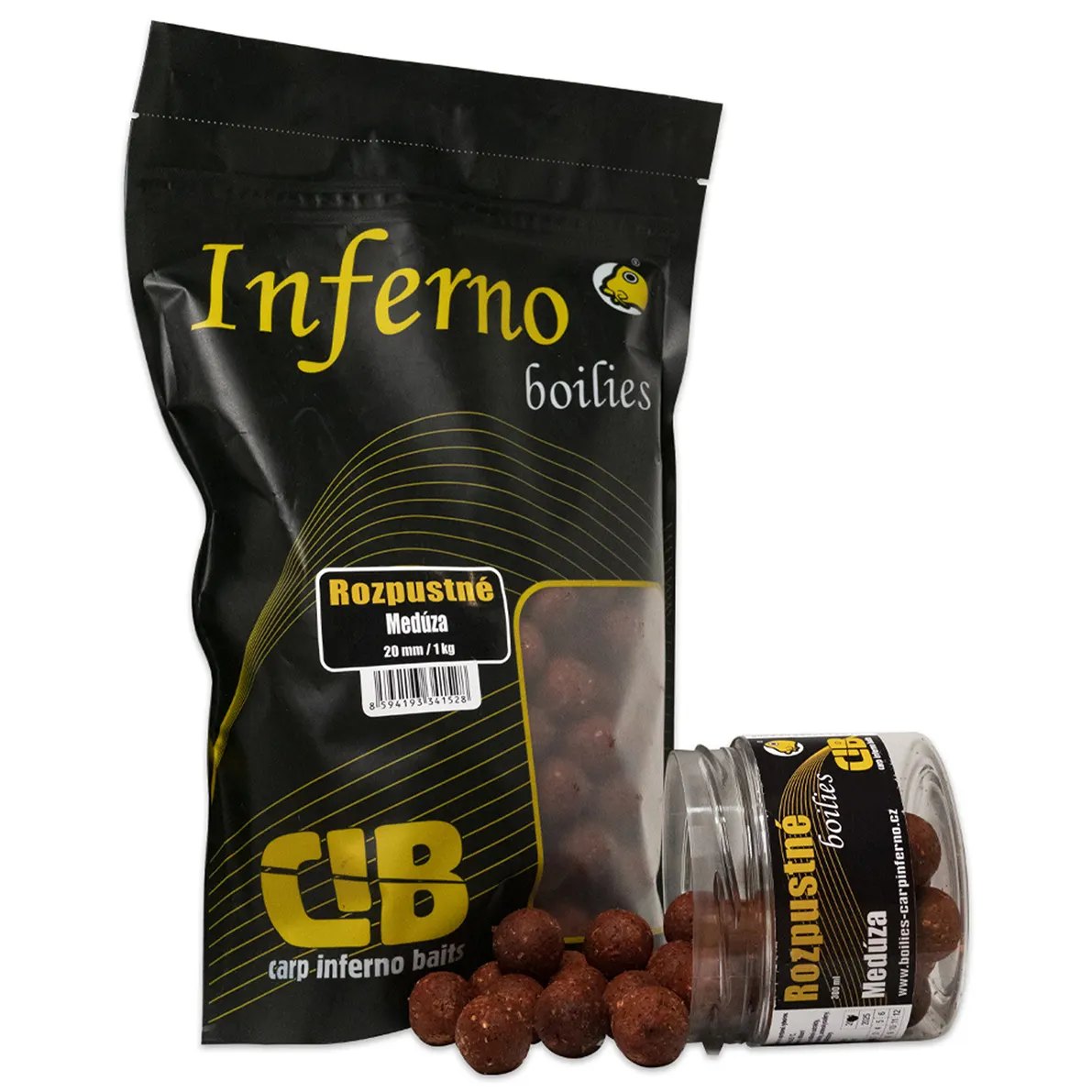Rozpustné boilie CARP INFERNO Hot Line Medúza Balenie: 300 ml